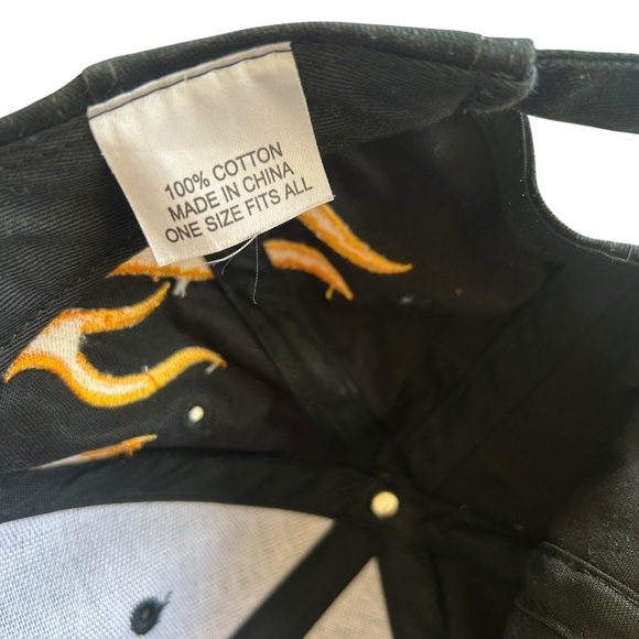 Shelby Black Cap with Flame Design - Picture 6 of 7